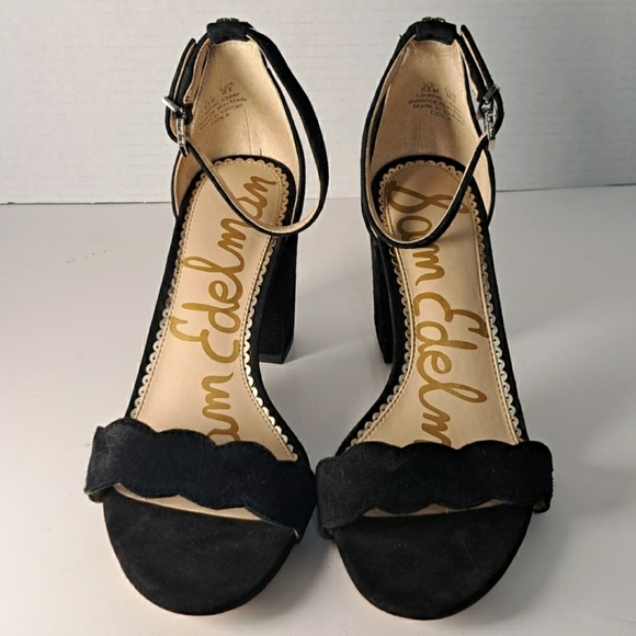 Sam Edelman Odila Scallop Block Heel Sandals 6.5 - Picture 4 of 10